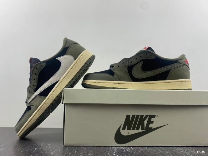 Bmlin 1 TRAVIS OG SP LOW JORDAN AIR SCOTT 'BLACK X OLIVE' DM7866-002 0716
